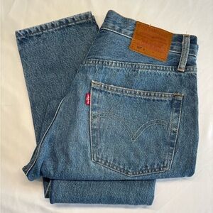 Levi’s Premium 501 S Skinny Jeans Distressed Medium Wash Size W27 L28 EUC